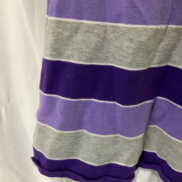 Children’s Place Girls Striped Everyday Short Sleeve Dress Size 5/6 Purple/Grey - Picture 15 of 16